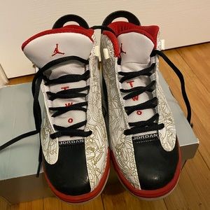 Air Jordan dub zero, white-blk-red